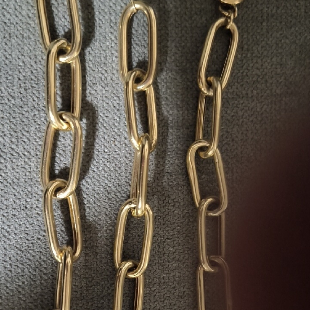 Elegant 14k Gold Chain Necklace And Bracelet